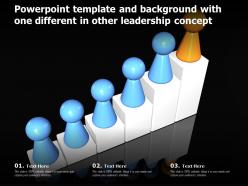 Powerpoint template and background with one different in other leadership concept