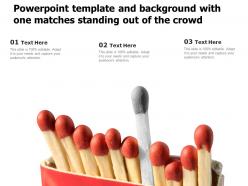 Powerpoint template and background with one matches standing out of the crowd
