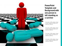 Powerpoint template and background with one person is left standing as a survivor