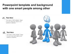 Powerpoint Template And Background With One Smart People Among Other