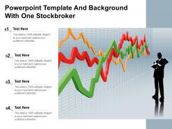 Powerpoint template and background with one stockbroker