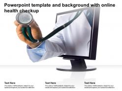 Powerpoint template and background with online health checkup