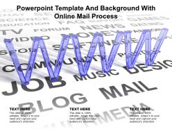 Powerpoint template and background with online mail process