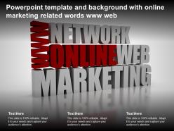 Powerpoint template and background with online marketing related words www web
