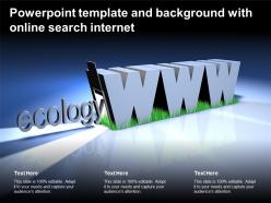 Powerpoint template and background with online search internet