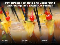Powerpoint template and background with orange and grapefruit cocktail