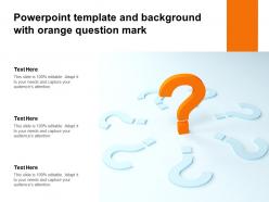 Powerpoint template and background with orange question mark