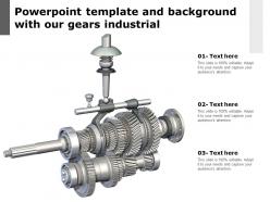 Powerpoint template and background with our gears industrial