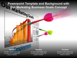 Powerpoint template and background with our marketing business goals concept