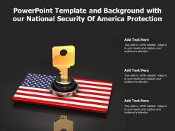 Powerpoint template and background with our national security of america protection