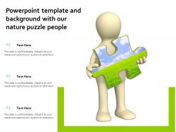 Powerpoint template and background with our nature puzzle people
