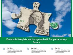 Powerpoint template and background with our puzzle money finance