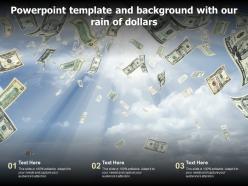 Powerpoint template and background with our rain of dollars