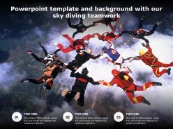 Powerpoint template and background with our sky diving teamwork