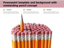 Powerpoint template and background with outstanding pencil concept