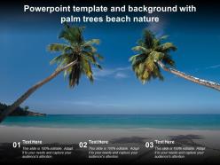 Powerpoint Template And Background With Palm Trees Beach Nature