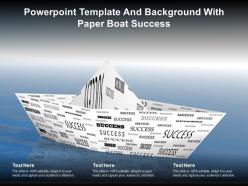 Powerpoint template and background with paper boat success