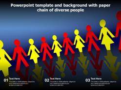 Powerpoint Template And Background With Paper Chain Of Diverse People