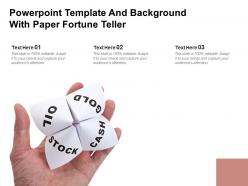 Powerpoint template and background with paper fortune teller