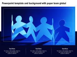 Powerpoint template and background with paper team global