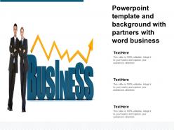 Powerpoint template and background with partners with word business