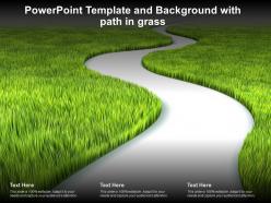 Powerpoint template and background with path in grass