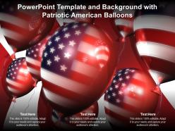 Powerpoint template and background with patriotic american balloons