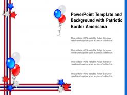 Powerpoint template and background with patriotic border americana
