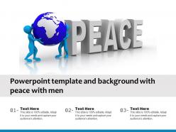 Powerpoint template and background with peace with men