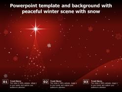 Powerpoint Template And Background With Peaceful Winter Scene With Snow