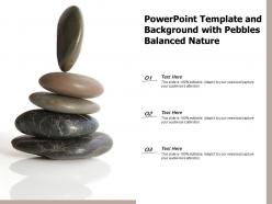 Powerpoint template and background with pebbles balanced nature