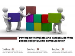 Powerpoint template and background with people collect puzzle communication
