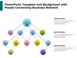 Powerpoint template and background with people connecting business network