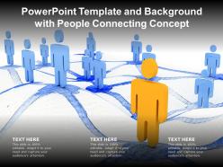 Powerpoint template and background with people connecting concept