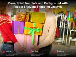 Powerpoint template and background with people enjoying shopping lifestyle