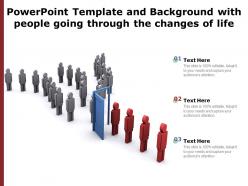 Powerpoint template and background with people going through the changes of life