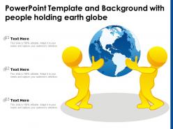 Powerpoint template and background with people holding earth globe