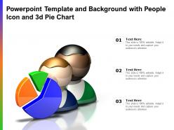 Powerpoint template and background with people icon and 3d pie chart