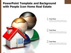 Powerpoint template and background with people icon home real estate