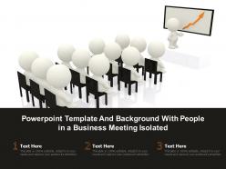 Powerpoint template and background with people in a business meeting isolated