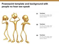 Powerpoint template and background with people no hear see speak