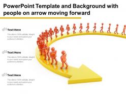 Powerpoint template and background with people on arrow moving forward