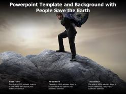 Powerpoint template and background with people save the earth