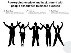 Powerpoint template and background with people silhouettes business success