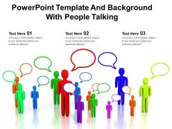 Powerpoint Template And Background With People Talking