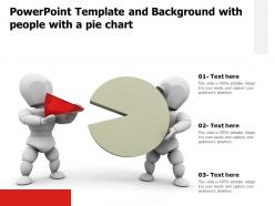 Powerpoint template and background with people with a pie chart