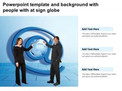 Powerpoint template and background with people with at sign globe