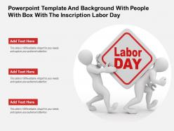 Powerpoint template and background with people with box with the inscription labor day