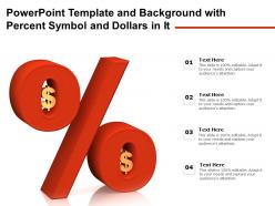 Powerpoint template and background with percent symbol and dollars in it
