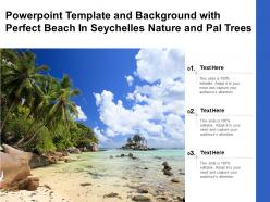 Powerpoint template and background with perfect beach in seychelles nature and pal trees